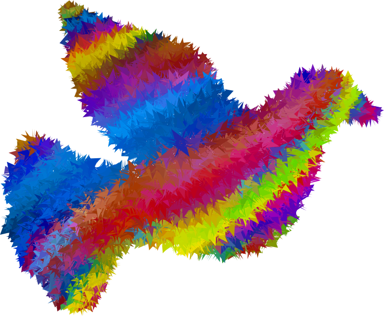 Psychedelic High Poly Peace Dove