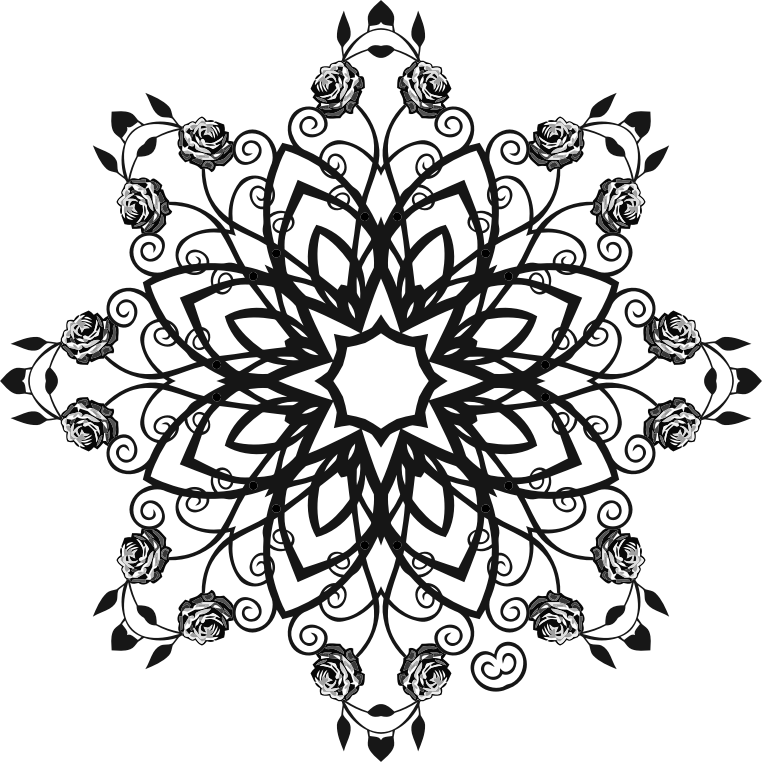 Rose Floral Flourish Design 11