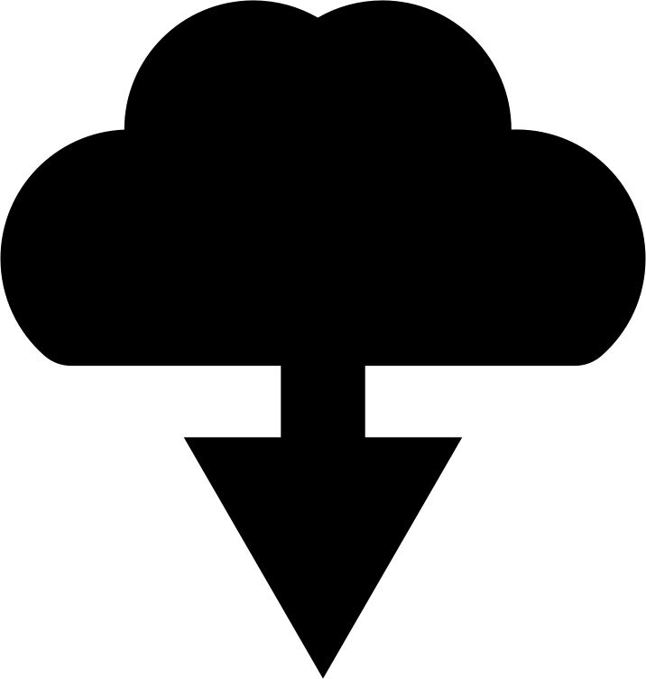 Simple Download Cloud Icon