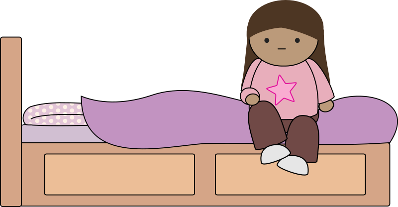 Sitting on the bed