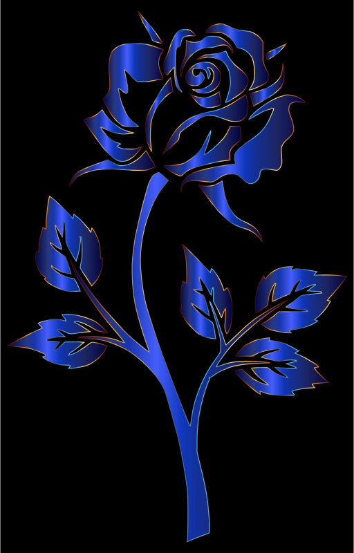 Azure Rose Silhouette