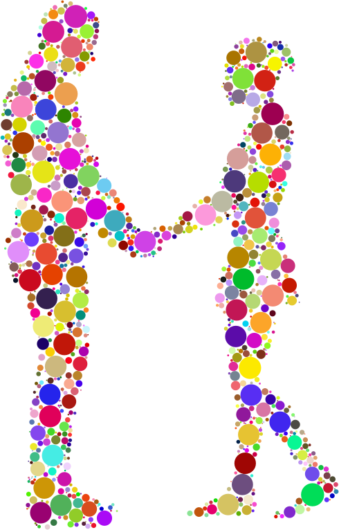 Prismatic Circles Couple Silhouette 6