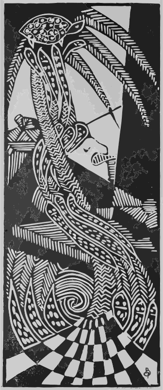 public domain linocut
