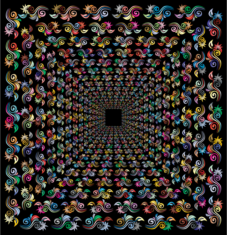 Prismatic Floral Flourish Motif Corridor 2