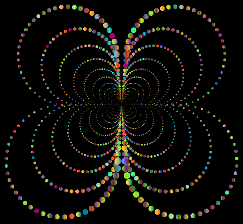 Prismatic Abstract Circles Butterfly 3
