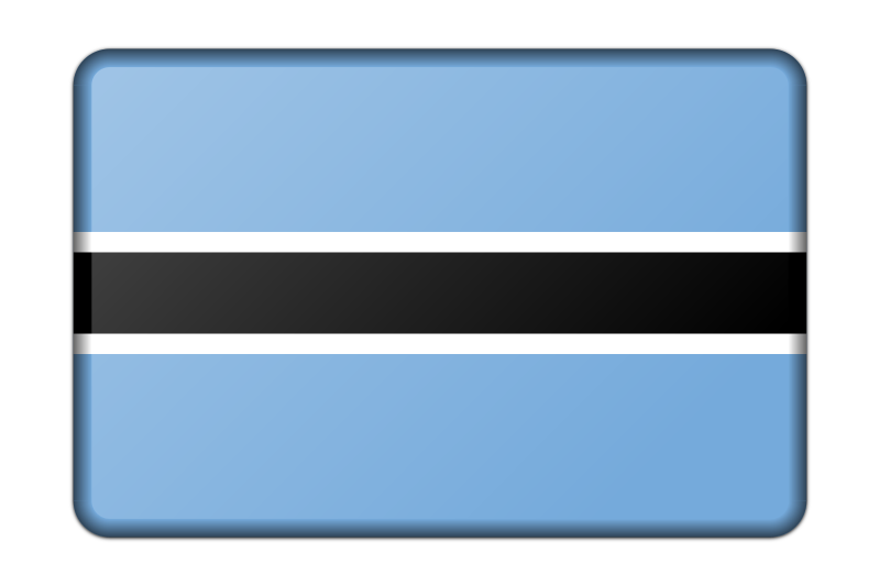 Botswana flag (bevelled)