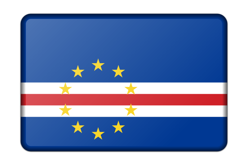 Cape Verde flag (bevelled)