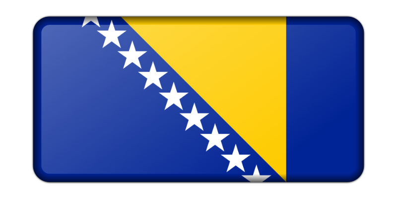Flag of Bosnia Herzegovina (bevelled)
