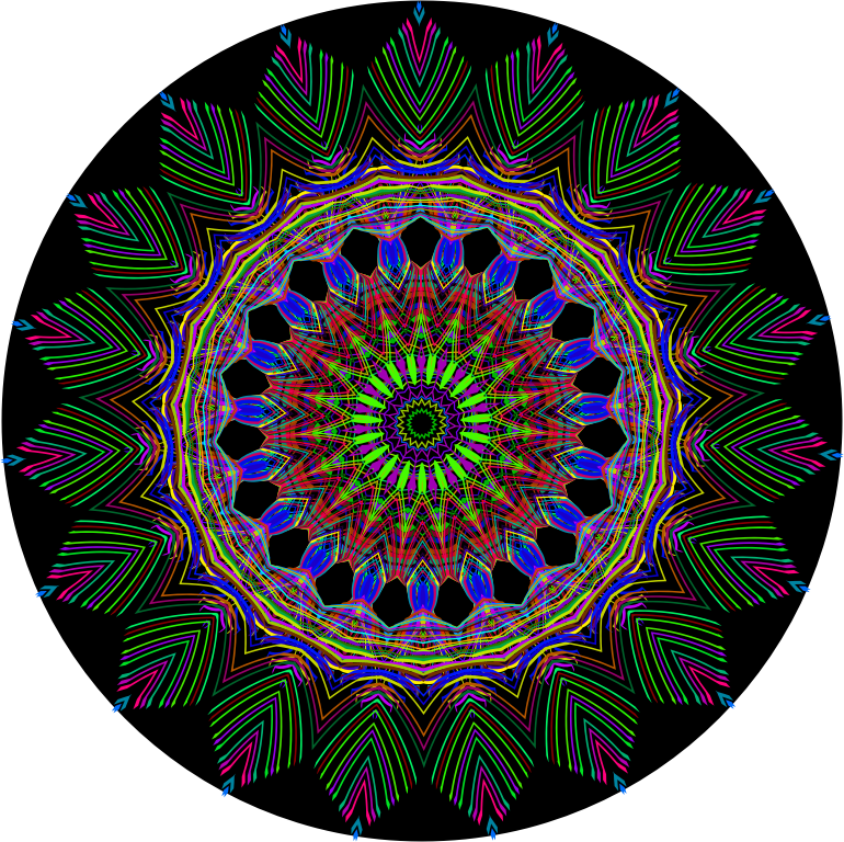Psychedelic Geometric 7 With Background