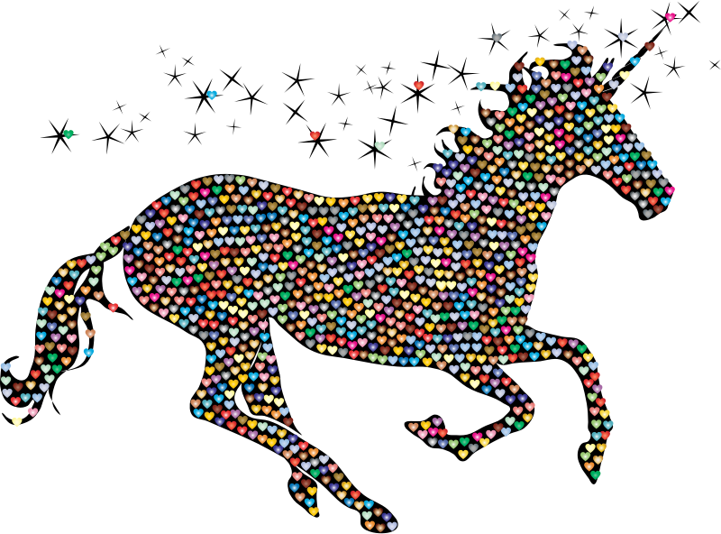 Prismatic Magical Unicorn Hearts 2