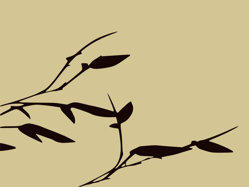 bamboo leaves silhouette
