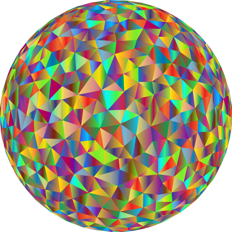 Prismatic Low Poly Sphere 3