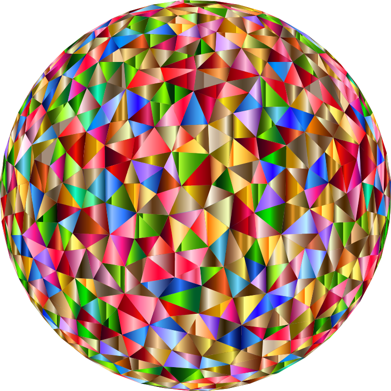 Prismatic Low Poly Sphere 6