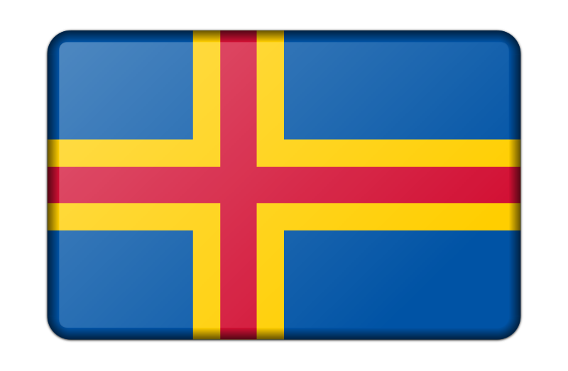 Flag of Aland (bevelled)
