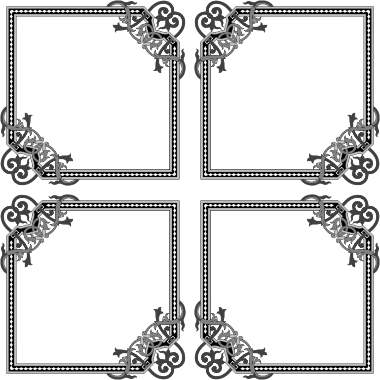 Floral Flourish Frame Interpolated 8