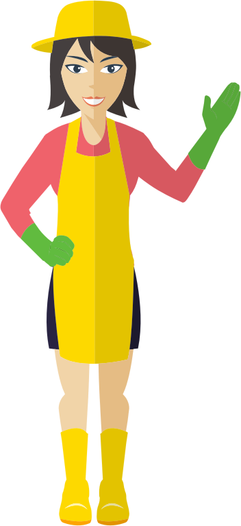 Flat Shaded Fashion Woman