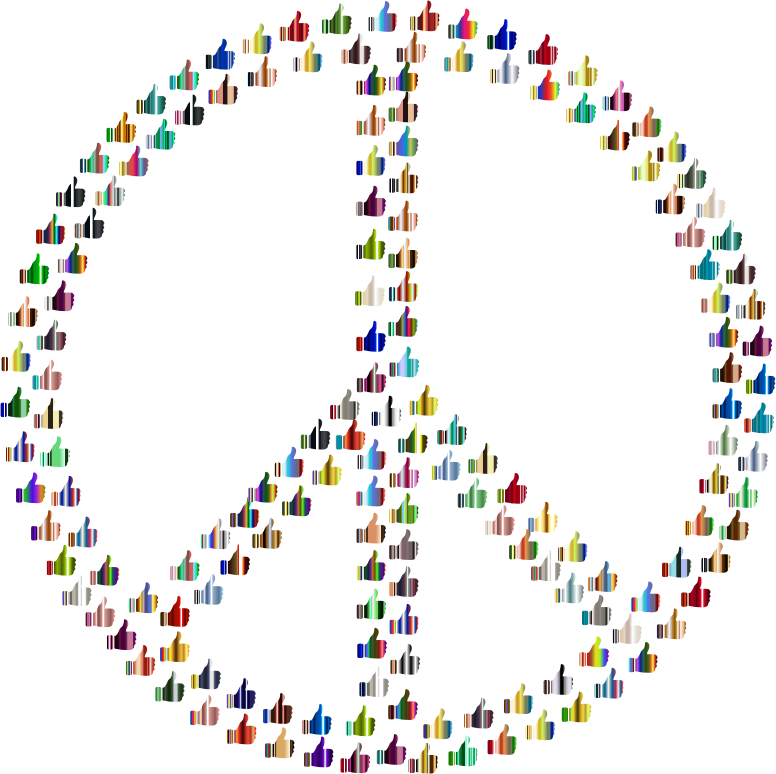 Prismatic Thumbs Up Peace 5