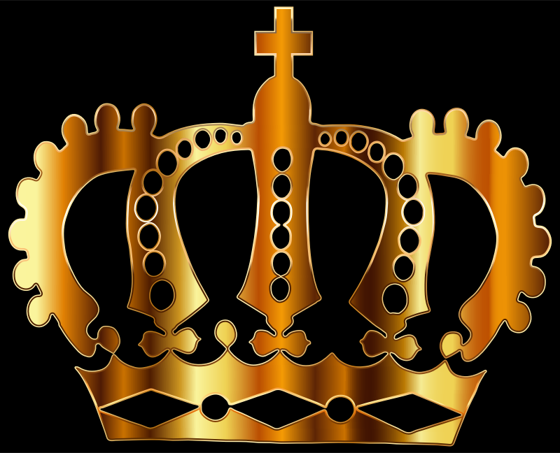 Gold Royal Crown Silhouette