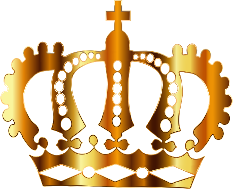 Gold Royal Crown Silhouette No Background