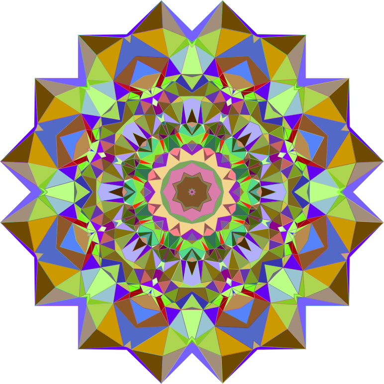Prismatic Geometric Flower