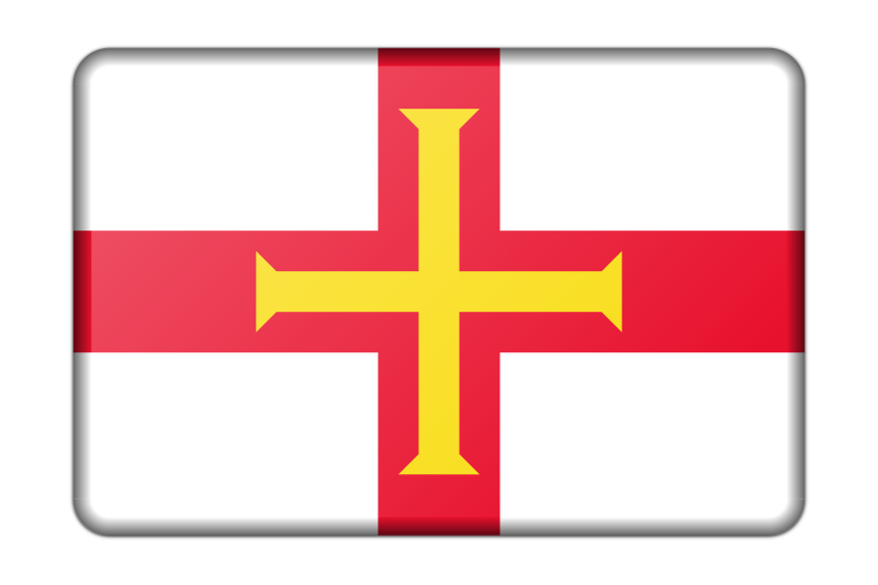 Flag of Guernsey (bevelled)