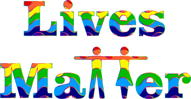 Prismatic Lives Matter Typography 3 Variation 2