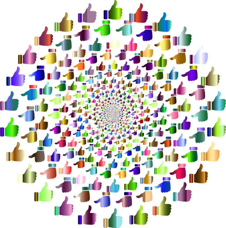 Prismatic Thumbs Up Vortex 4 No Background