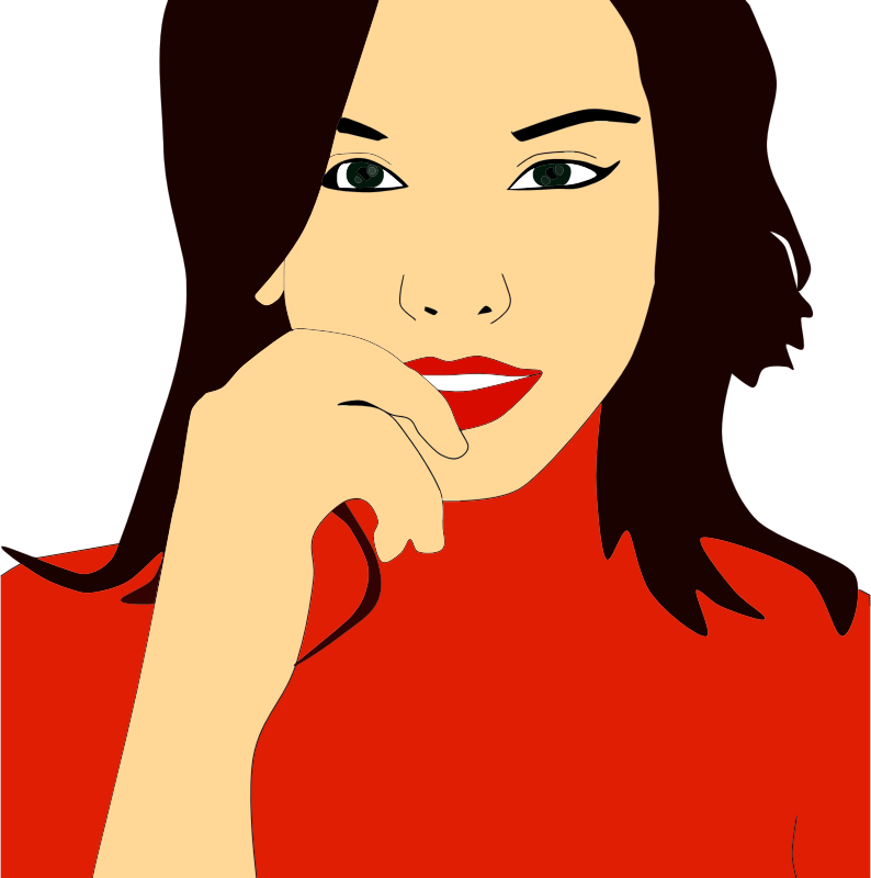 Red Lipstick Woman Portrait