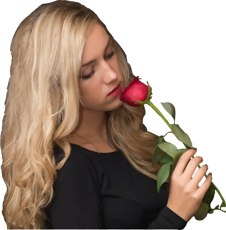 Girl with rose