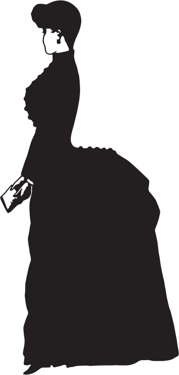 Old Fashioned Victorian Woman Silhouette