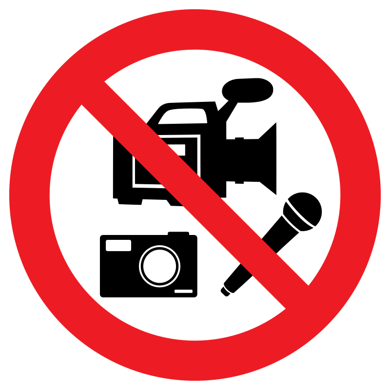 No media recording allowed
