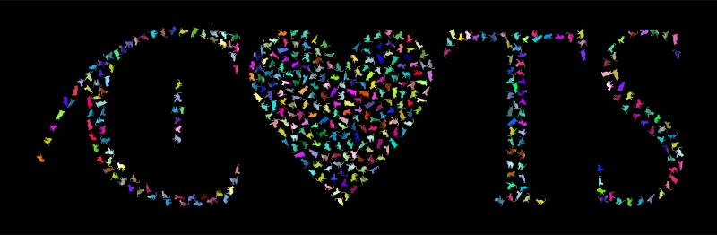 Prismatic Heart Cats 3