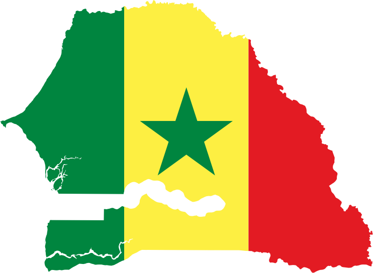 Senegal Flag Map
