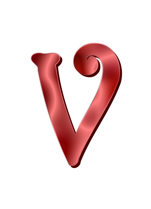 Alphabet 12, letter V