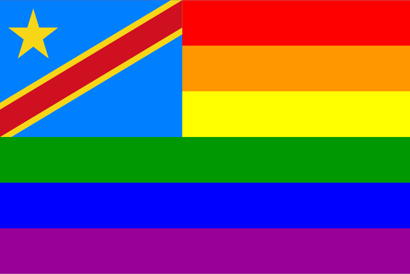 The Democratic Republic of the Congo Rainbow Flag