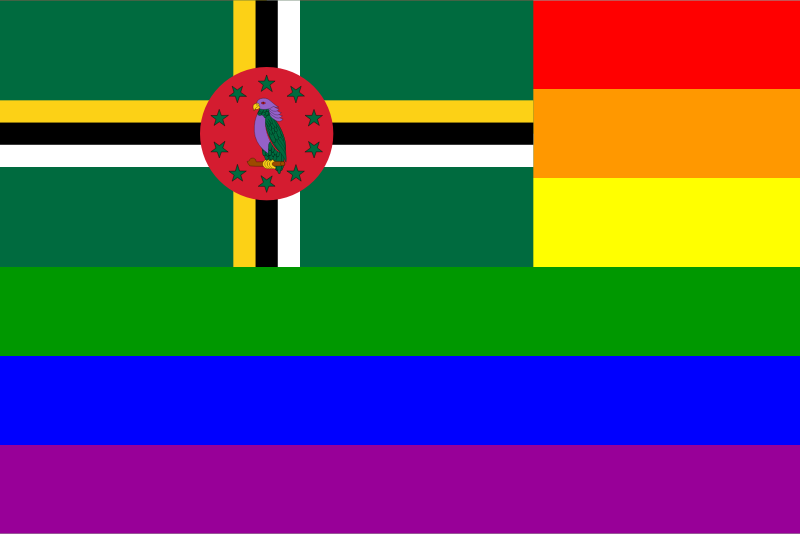 The Dominica Rainbow Flag