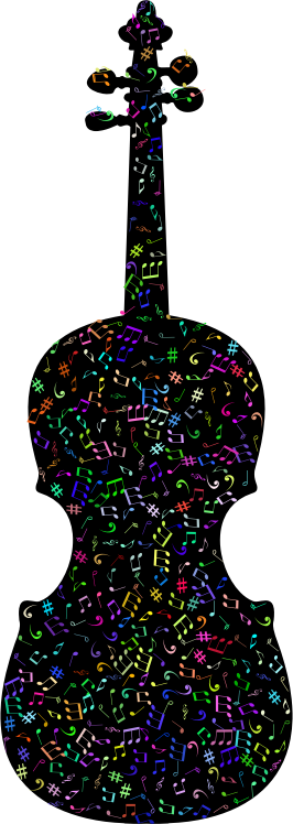 Prismatic Musical Violin With Background
