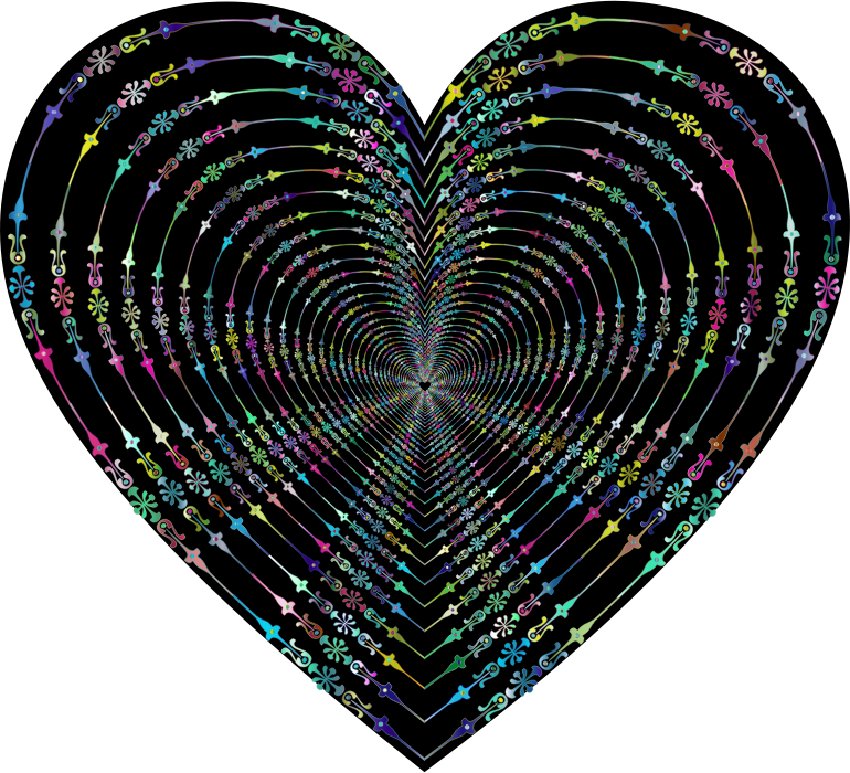Prismatic Victorian Style Tunnel Heart 2