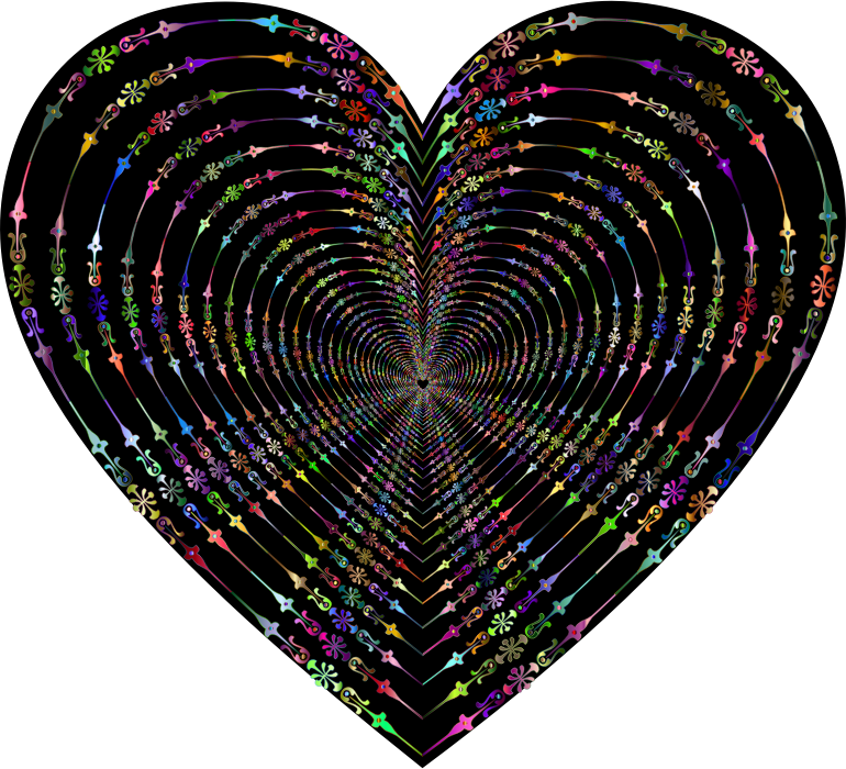 Prismatic Victorian Style Tunnel Heart 3