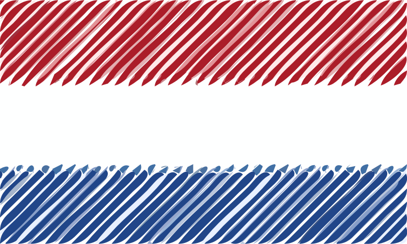 Netherlands flag linear