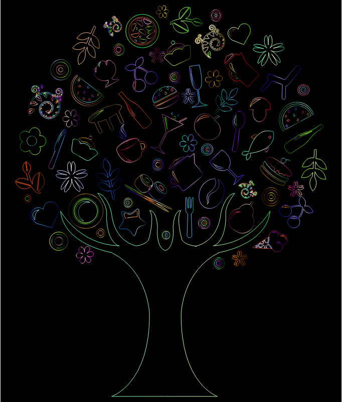 Neon Abstract Tree