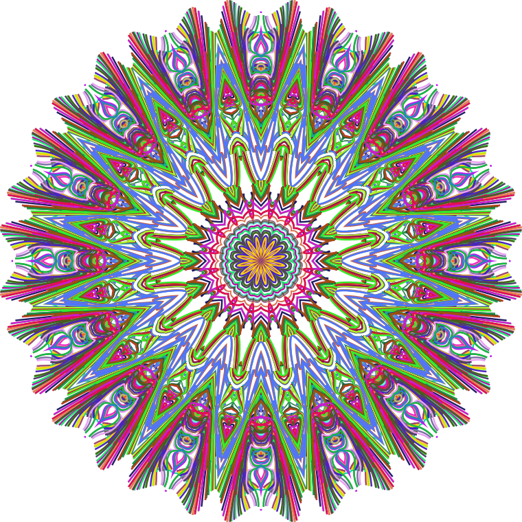 Prismatic Mandala Line Art 2 No Background