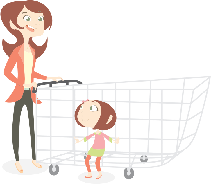 Mom Shopping With Daughter