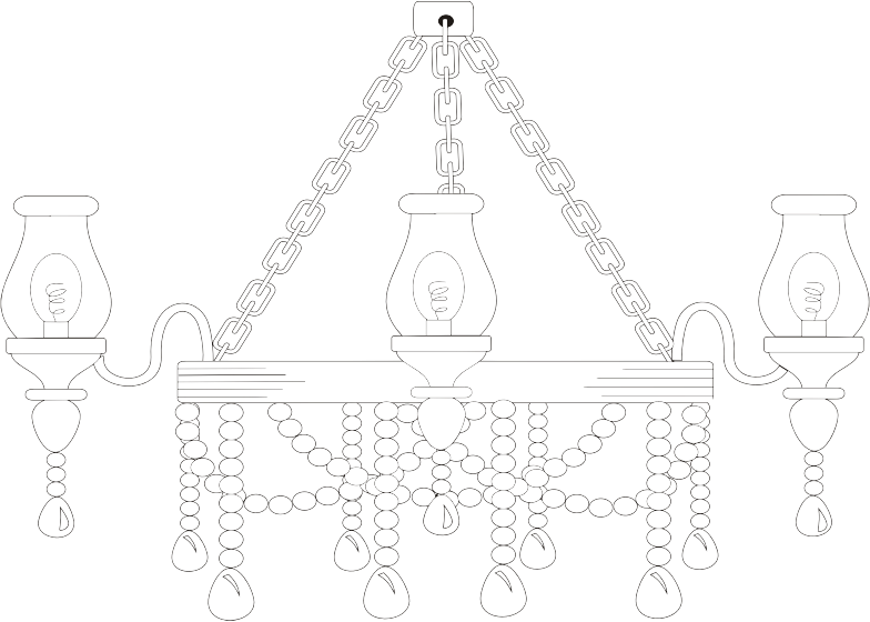 Chandelier Line Art