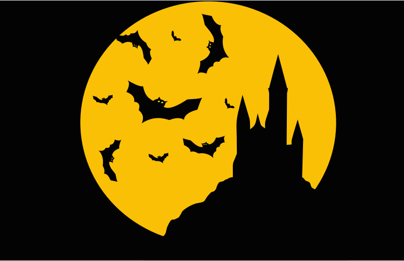 Castle Bats Silhouette
