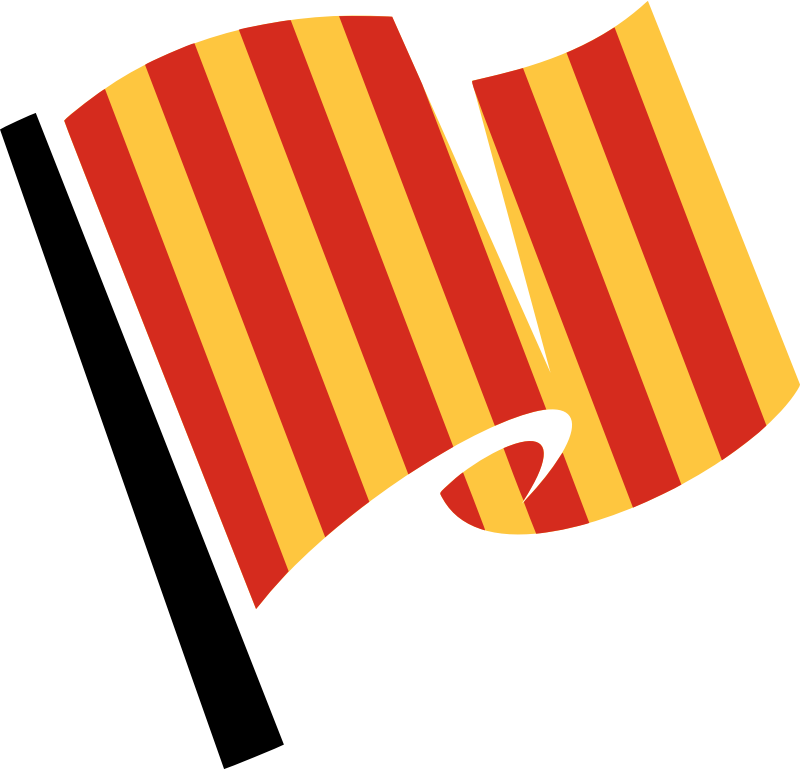 Hirnlichtspiele's slippery track flag vectorized