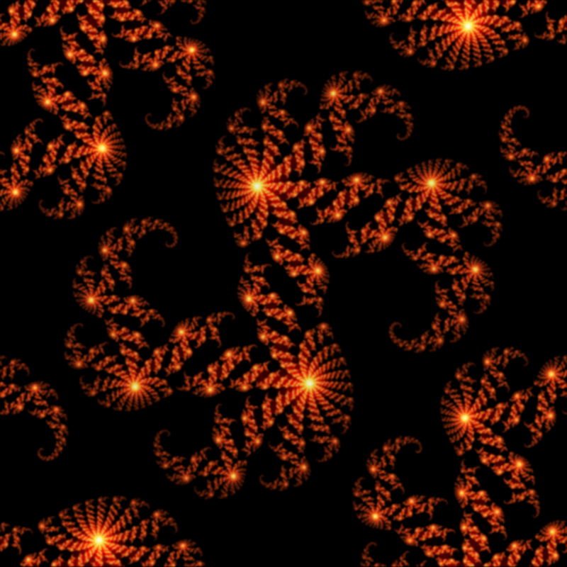 Julia fractal tile (black background)