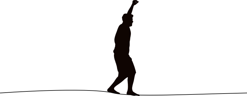 Tightrope Walker Silhouette 2