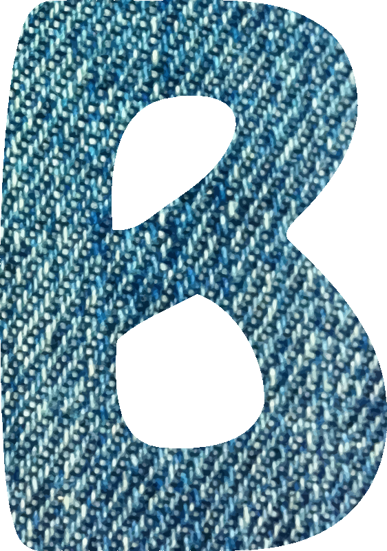 Denim alphabet, B
