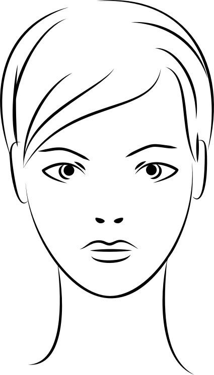 Female Face Line Art